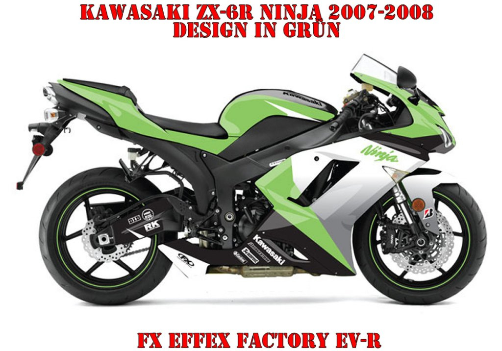 EV-R Grün für Kawasaki ZX-6R 2007-2008